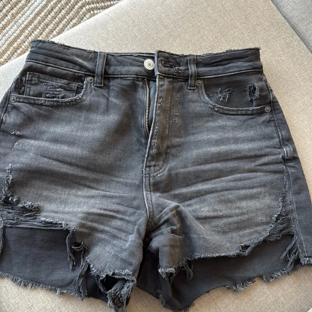 American Eagle Black Denim Shorts size 2